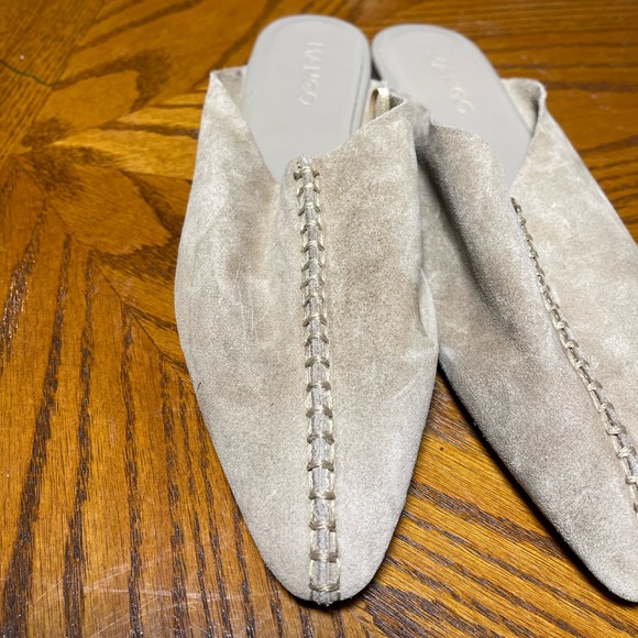 SOLD Mango women suede leather mules beige Sz 39 EU - Picture 9 of 16